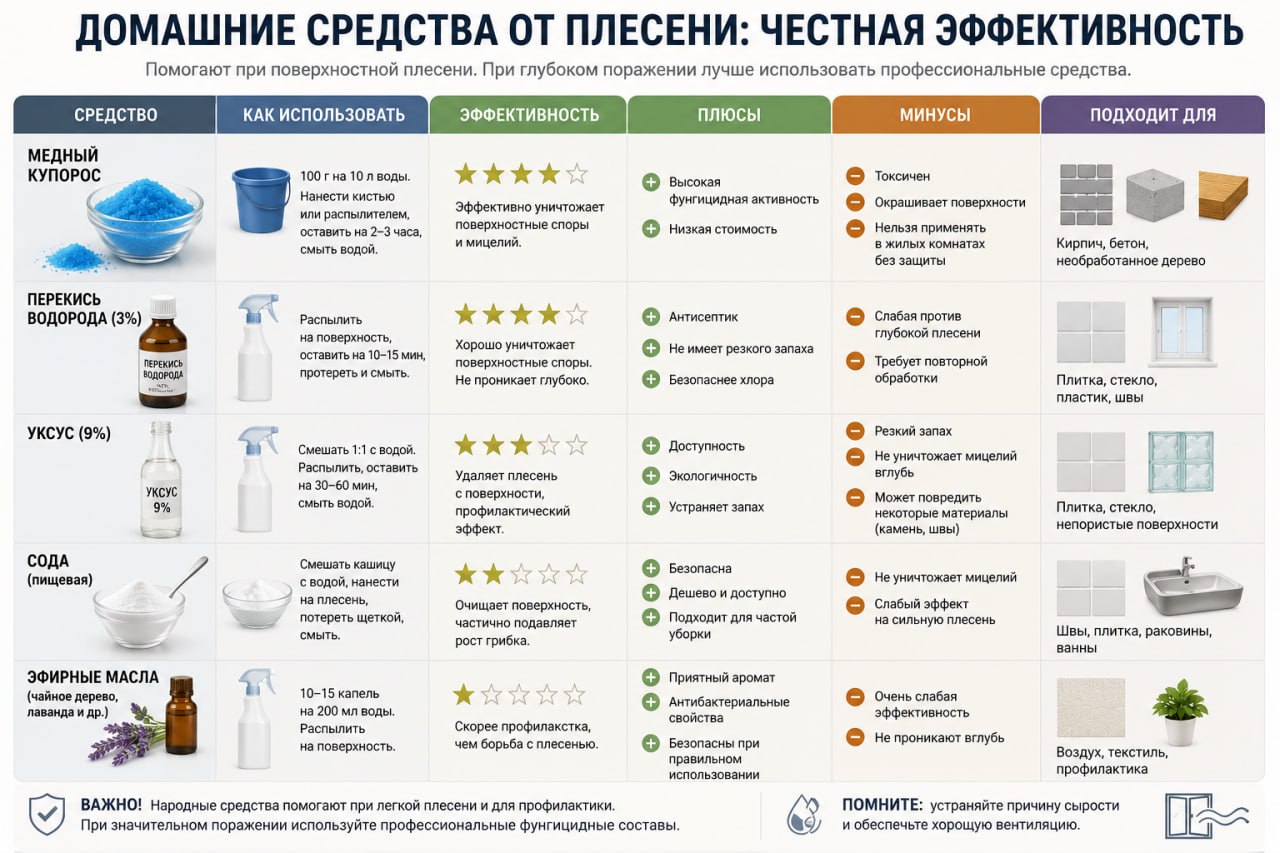 народные рецепты от плесени